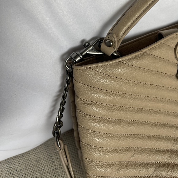 REBECCA MINKOFF Edie Top Handle Leather Satchel - Picture 3 of 9